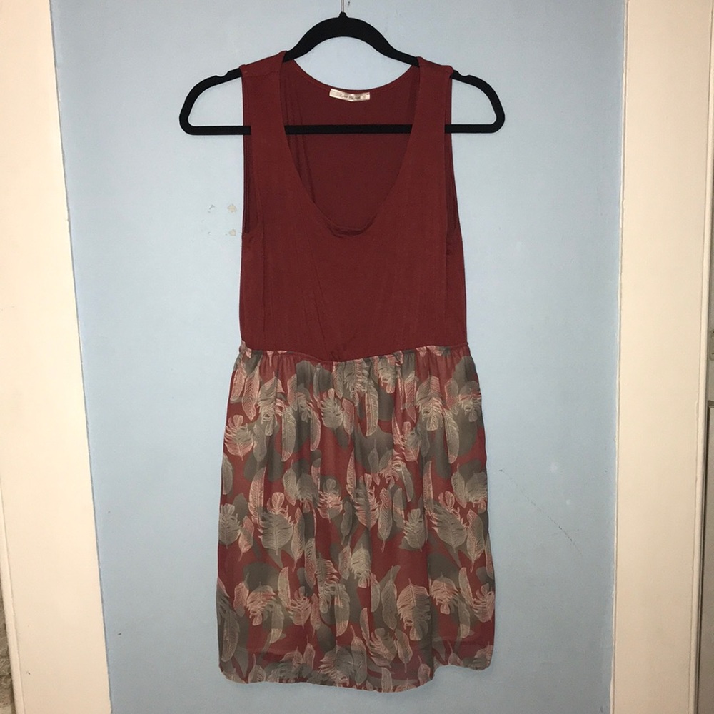 Fall Feather Pattern Dress